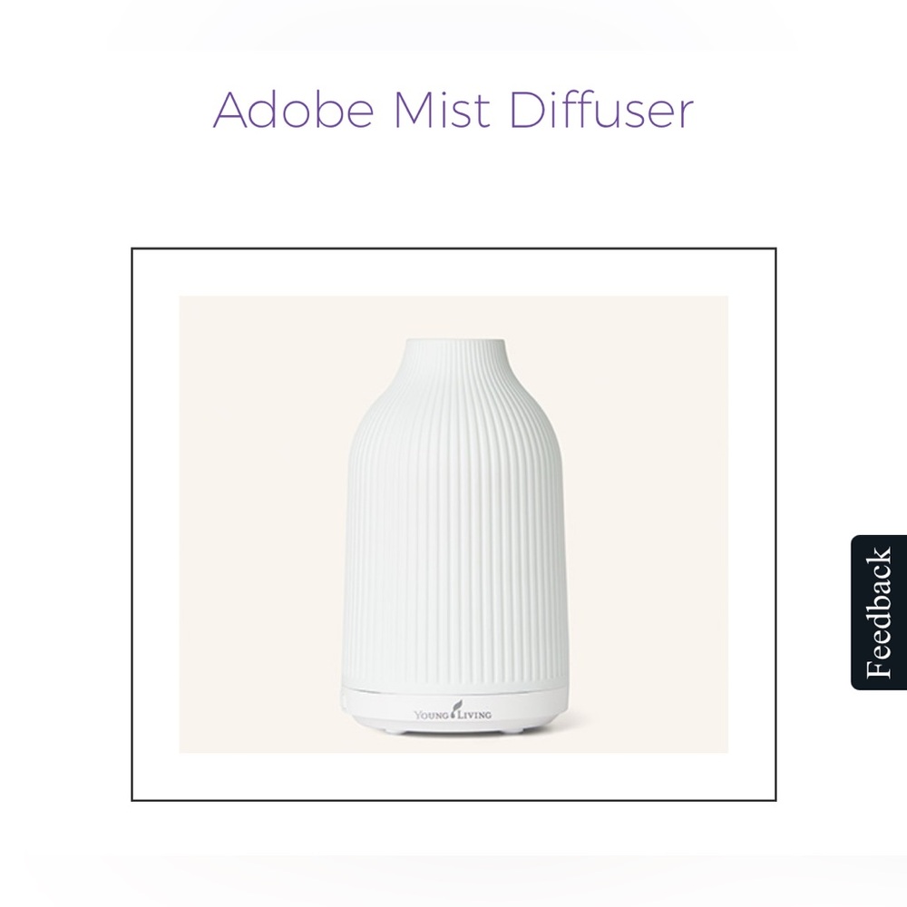 Young Living Adobe Mist Diffuser + Essential oil bundle - White